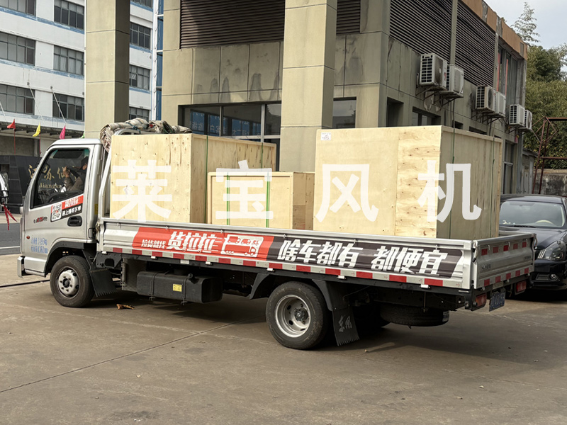 江苏莱宝多型号罗茨风机组合发往湖北！